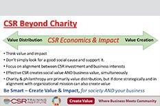 CSR is About More Than Donating to Charity