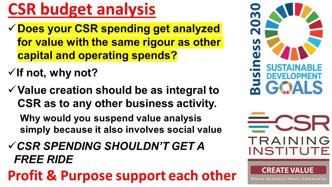 CSR budget analysis
