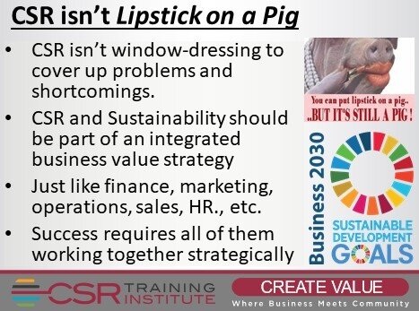 CSR isn’t Lipstick on a Pig!