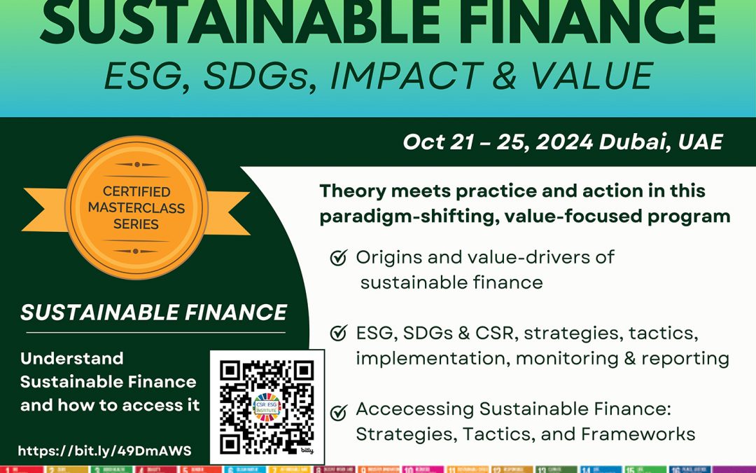 ESG, SDGs & Sustainable Finance