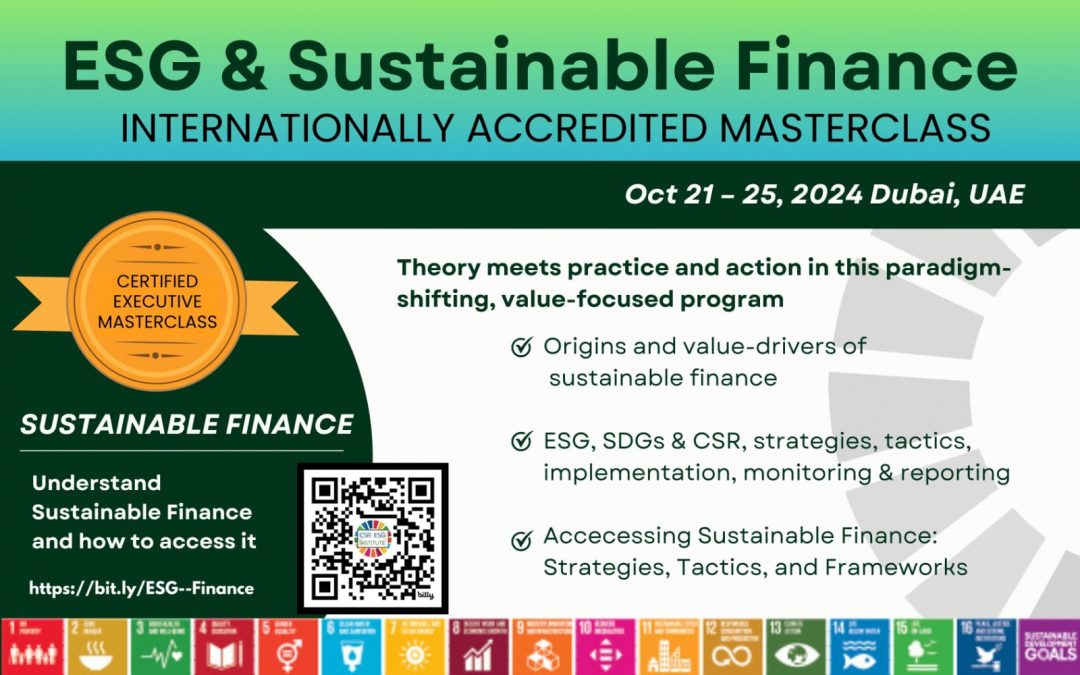 ESG, SDGs & Sustainable Finance
